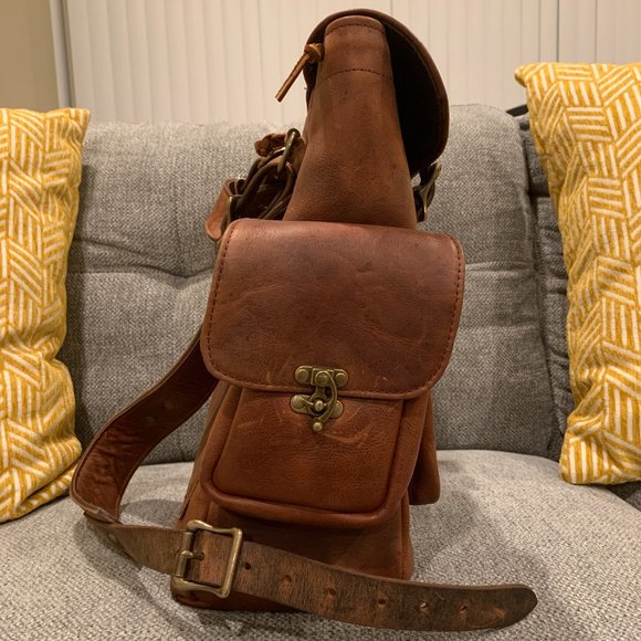 LM Leather Goods Bridges Backpack in Whiskey - Picture 6 of 16